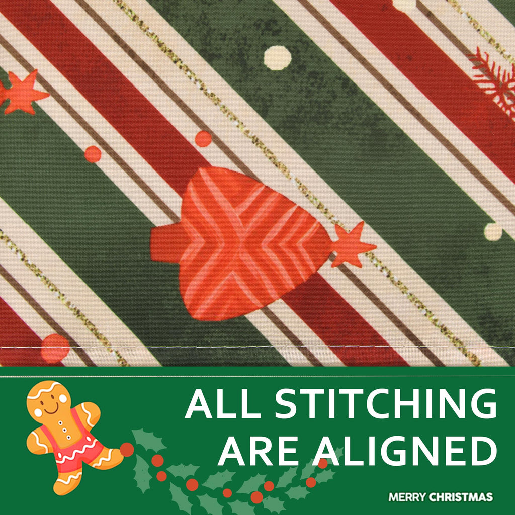Christmas Tablecloth, Striped Rectangular, Farmhouse, 70 x 108 Inch