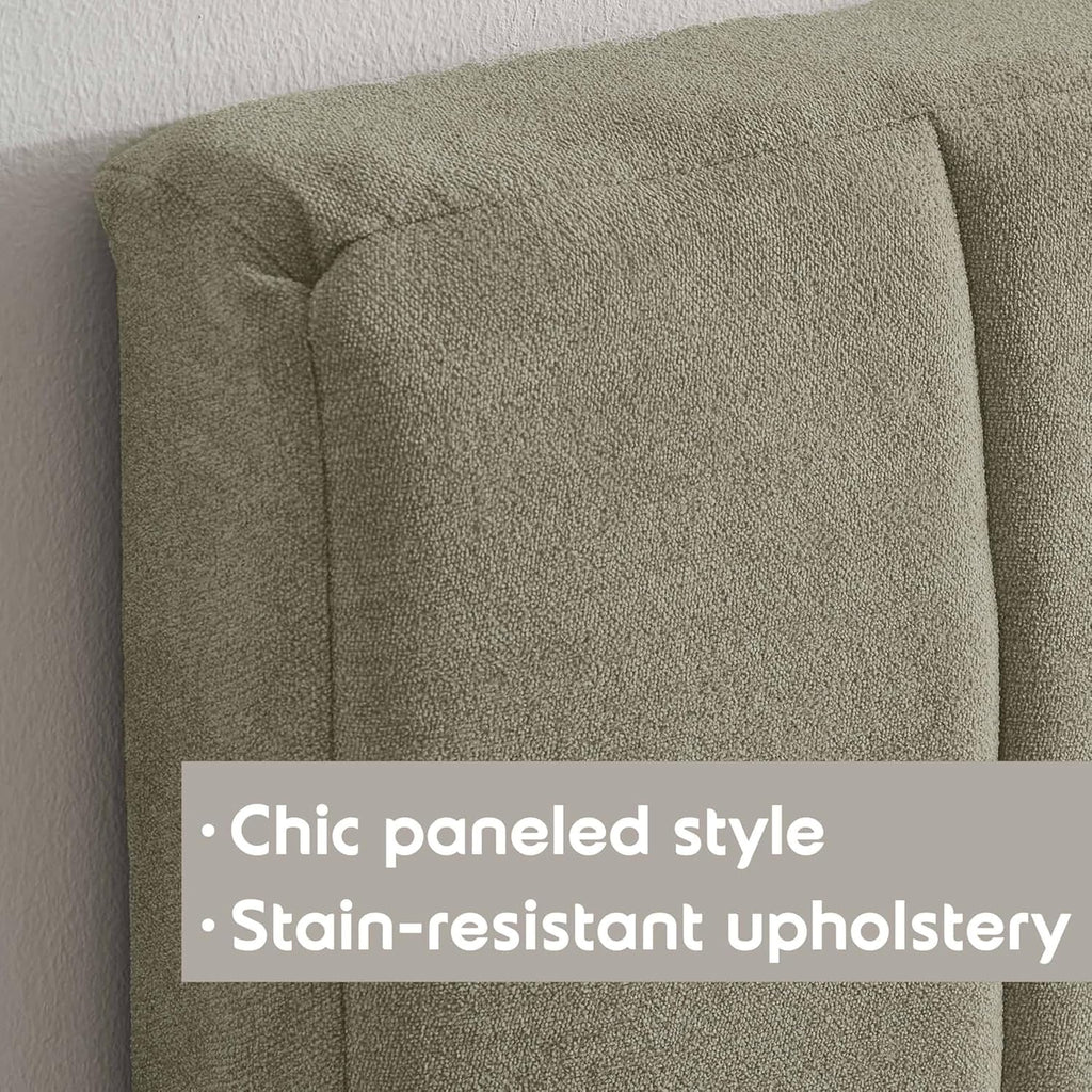 Upholstered King Headboard - Easy Assemble Channel Stitched Headboard King Bed