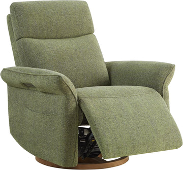 Power Swivel Glider Nursery Recliner Chair, Triple Motor, Green | Electric Nursery Rocking Chair with Adjustable