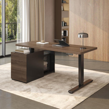 55" Executive Standing Desk with Drawers & CPU Cabinet | Dual Motor & 222 LBS, Spacious 1" Thick Desktop, Ideal and