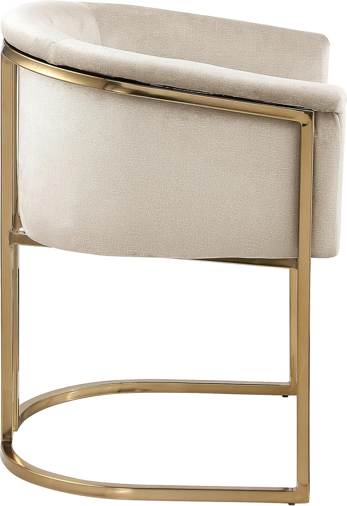 Meridian Furniture 758Cream-C Tierra Collection Modern | Contemporary Upholstered Dining Chair with Luxurious Cream
