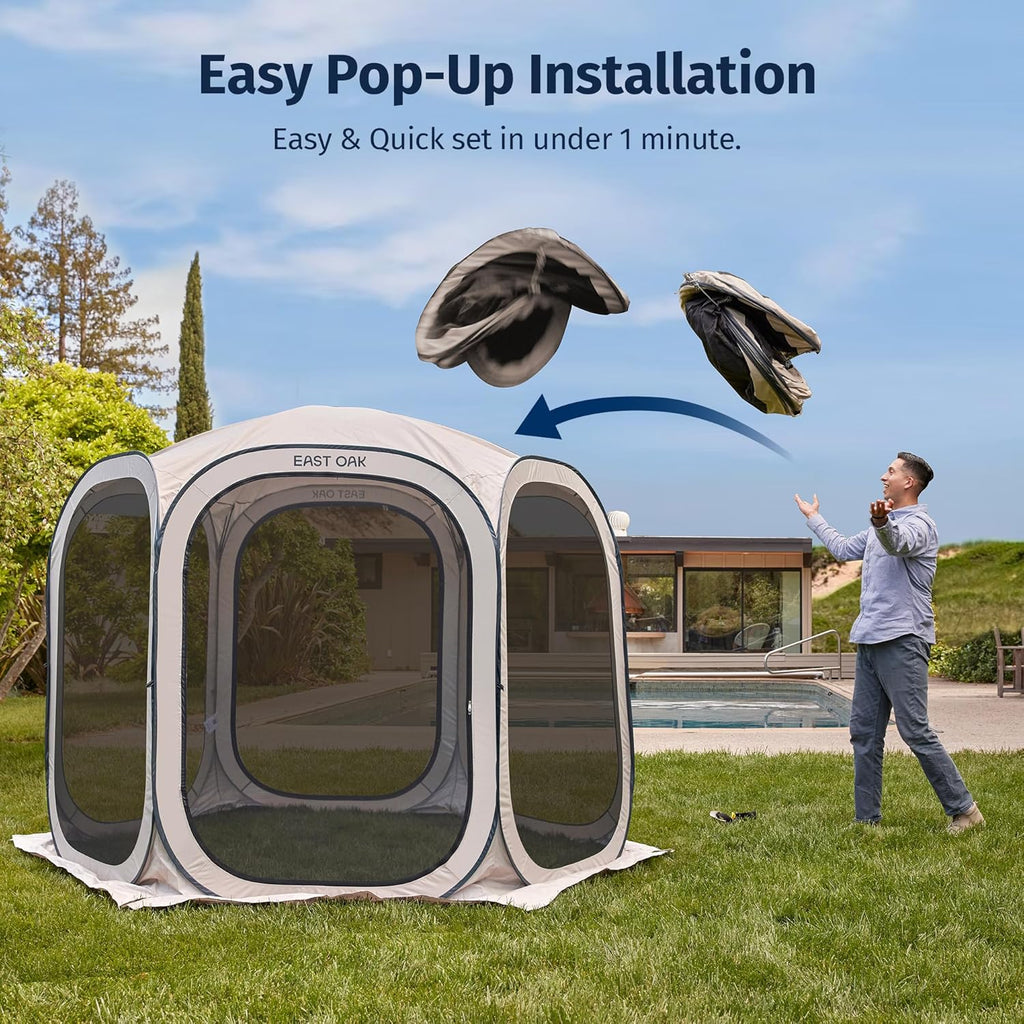 Pop up Screen Tent with Mosquito Netting, Portable Screen House Canopy Shelter