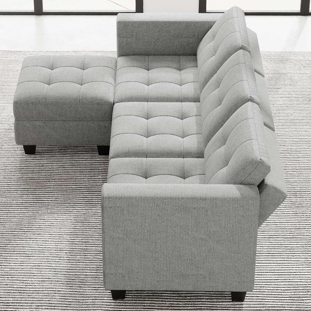 Modular Sectional Sofa L Shaped Sofa Couch with Storage Seats Convertible Sectional Couch Modular Sofa with