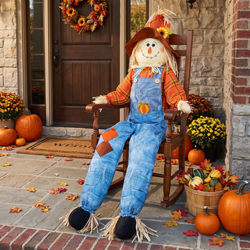 60 Inch Large Scarecrow Fall Outdoor Porch Yard Garden Decoration