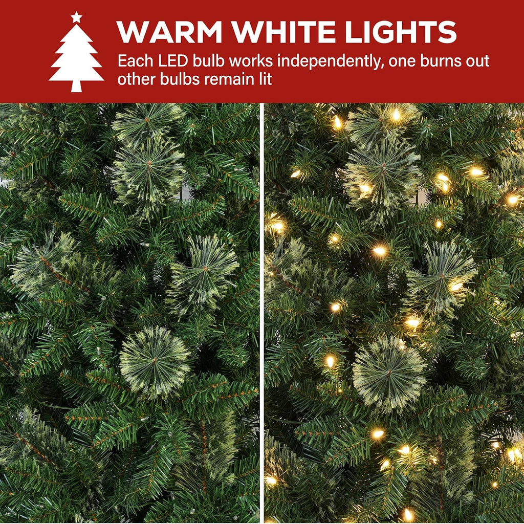 Slim Prelit Christmas Tree with Pine Needle