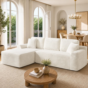 107.9" Cloud Sectional Sofa, Boneless Couch