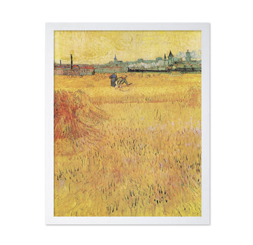 Vintage Van Gogh Poster - Retro Impressionism Print - Gift for Artist, Painter - Arles View from the Wheat Fields