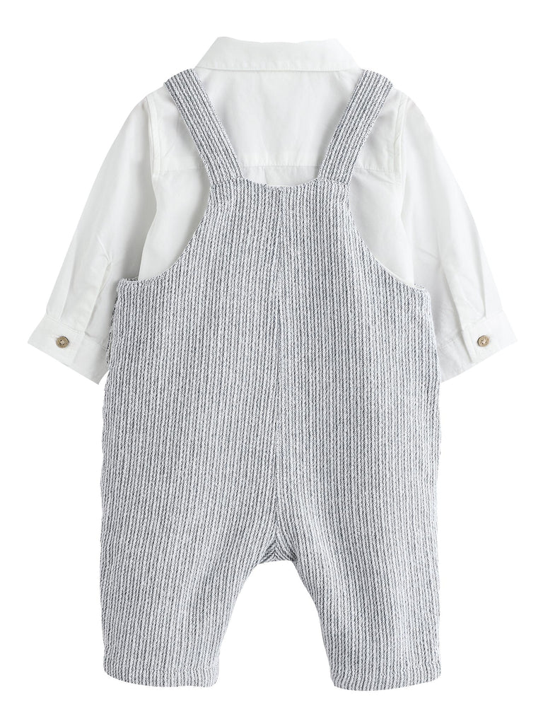 Woven Cotton Baby Dungaree and Bodysuit Set Standard
