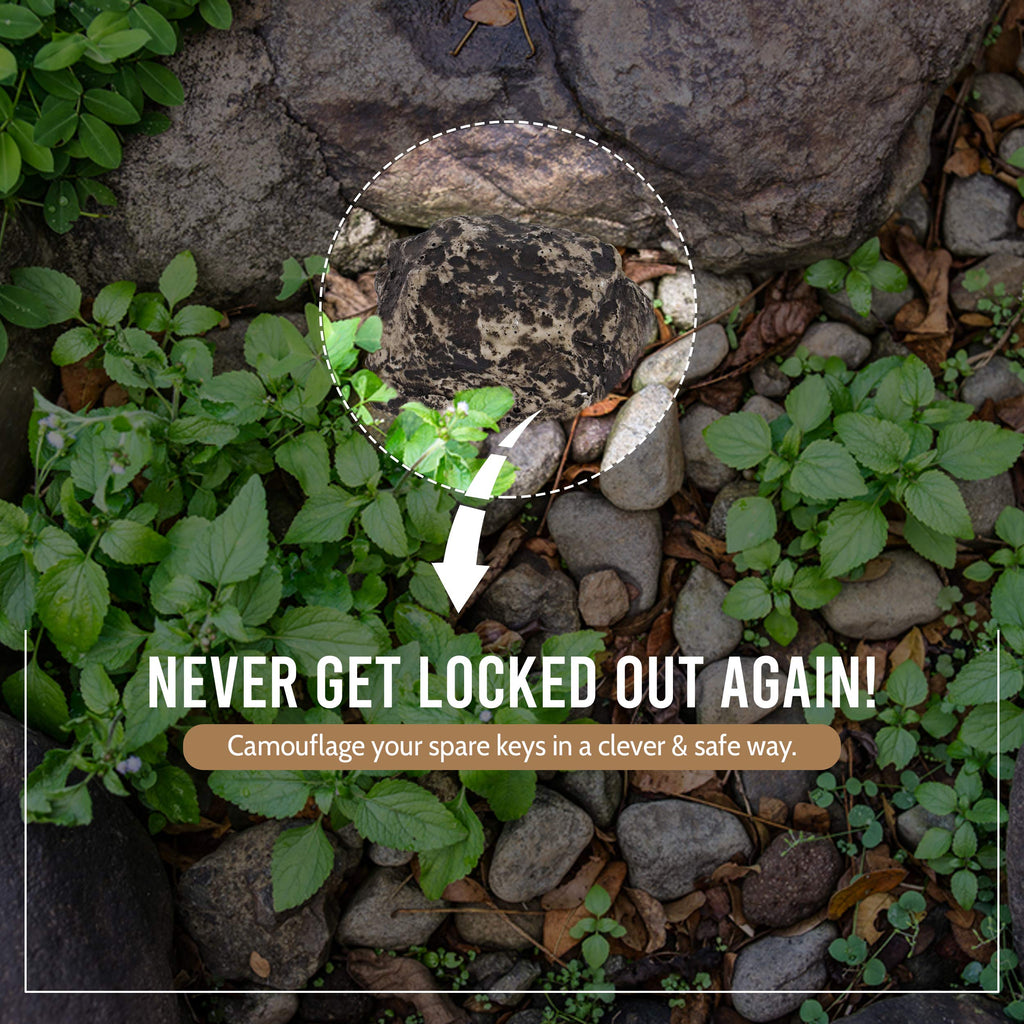 Hide a Key Outside Fake Rock - Looks & Feels like Real Stone - Safe for Outdoor Garden or Yard, Spare Key Storage