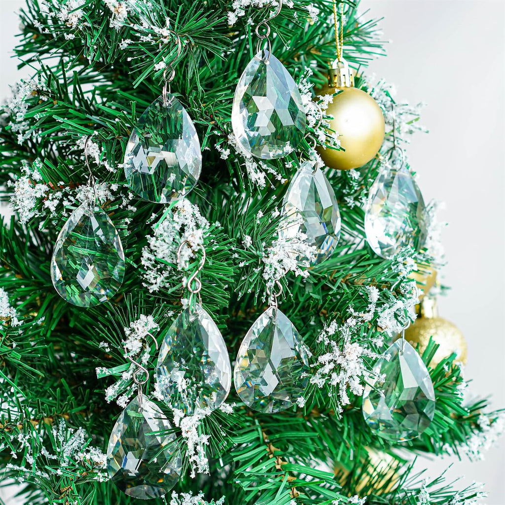 10 Pcs 50mm Clear Crystal Teardrop Pendants Chandelier Parts - Clear Crystal Teardrop Prisms Pendants 50mm Chandelier