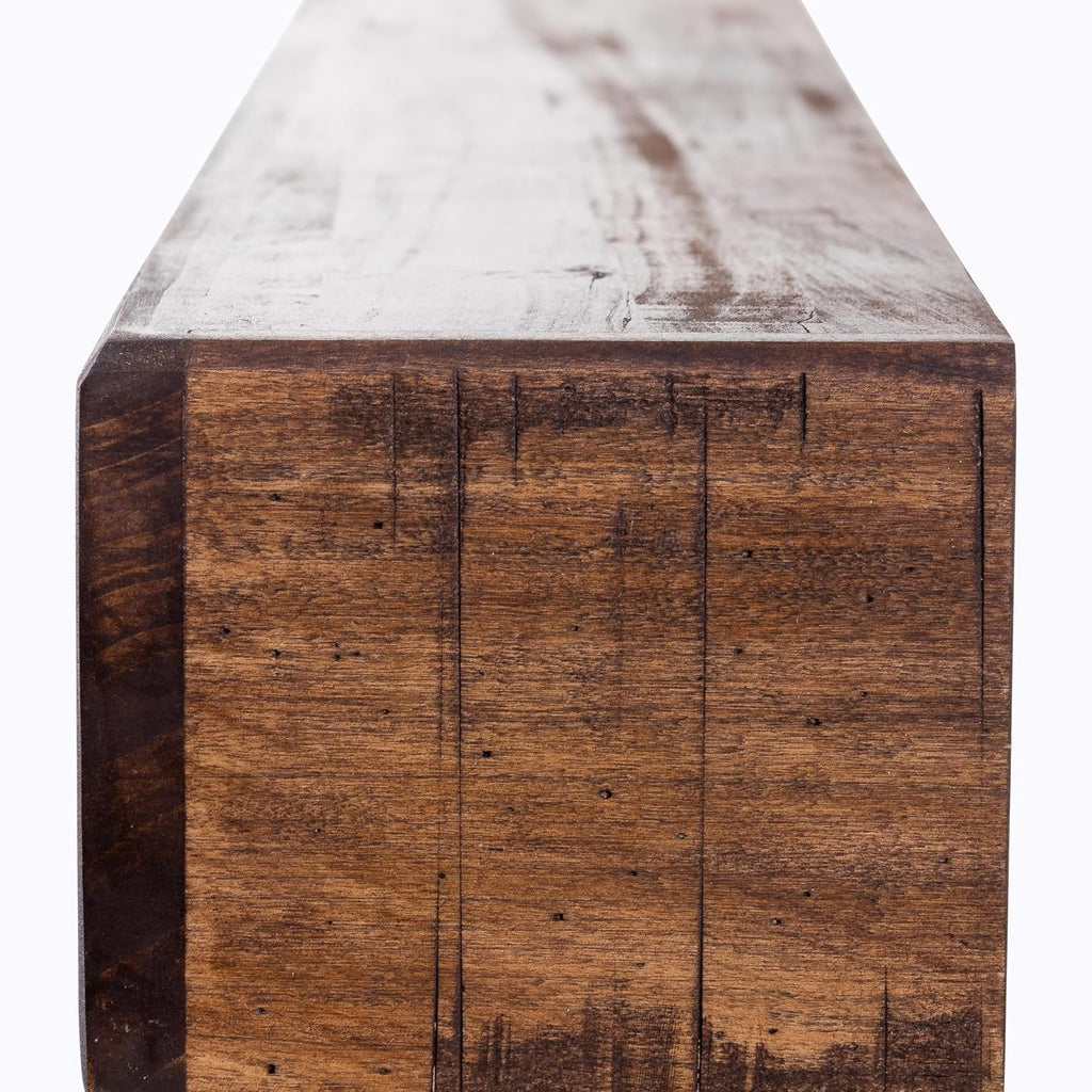 Rustic Mantel Shelf, Aged Oak, 48"