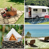 Ashler Sage Green Outdoor Plastic Straw Rug Waterproof for Patio, Clearance Reversible Camping Mats,
