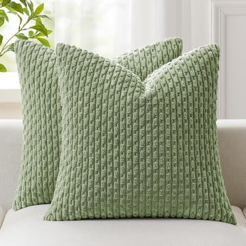 2 Packs Spring Decorative Throw Pillow Covers 18x18 Inch