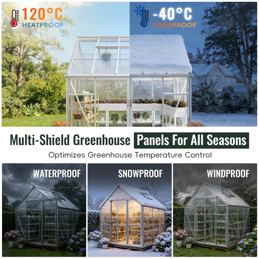 14 Pack 6'FT x 2'FT x 0.24" in Polycarbonate Greenhouse Panels