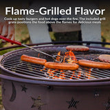 Cosmic 30-Inch Patio Fire Pit for Outside - Outdoor Wood-Burning Fire Pit with Grill Grate, Spark Screen, and Log Poker