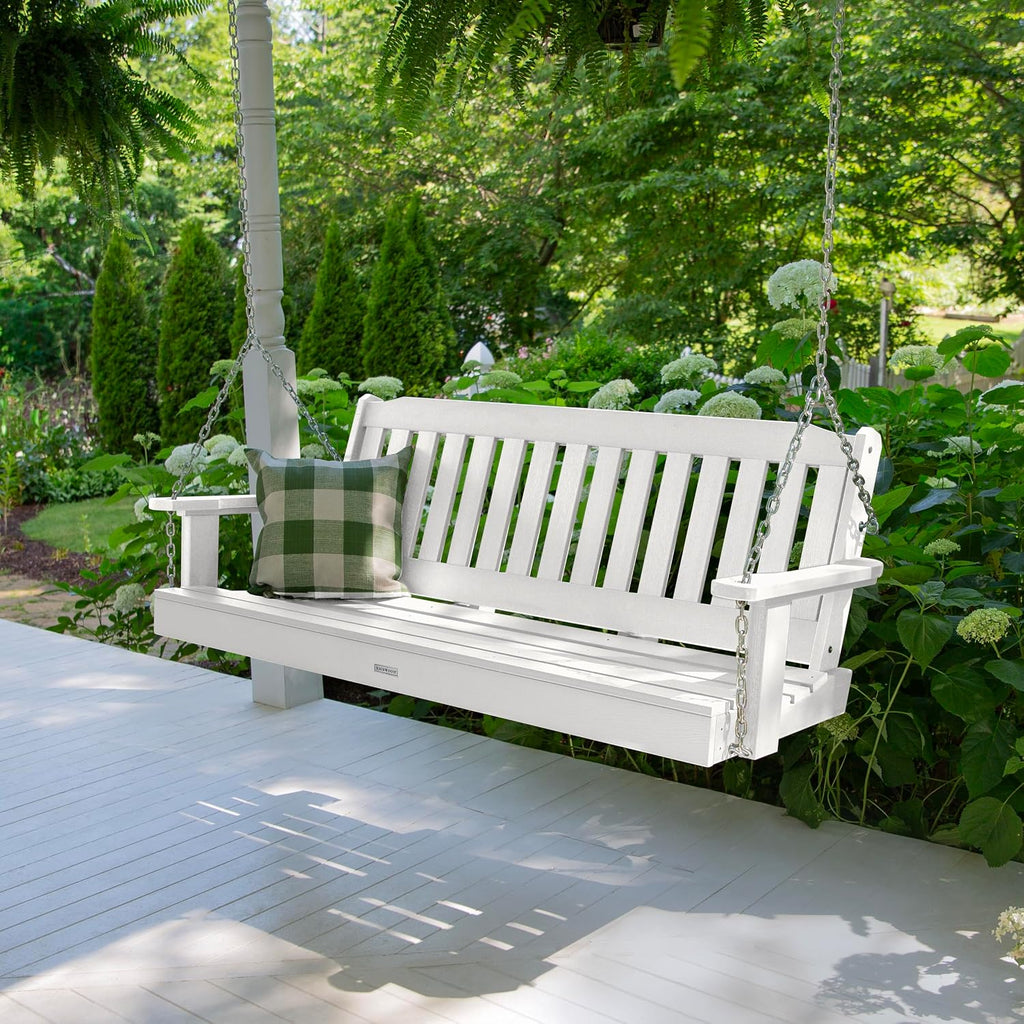 AD-PORL1-WHE Lehigh Porch Swing, 5 Feet, White