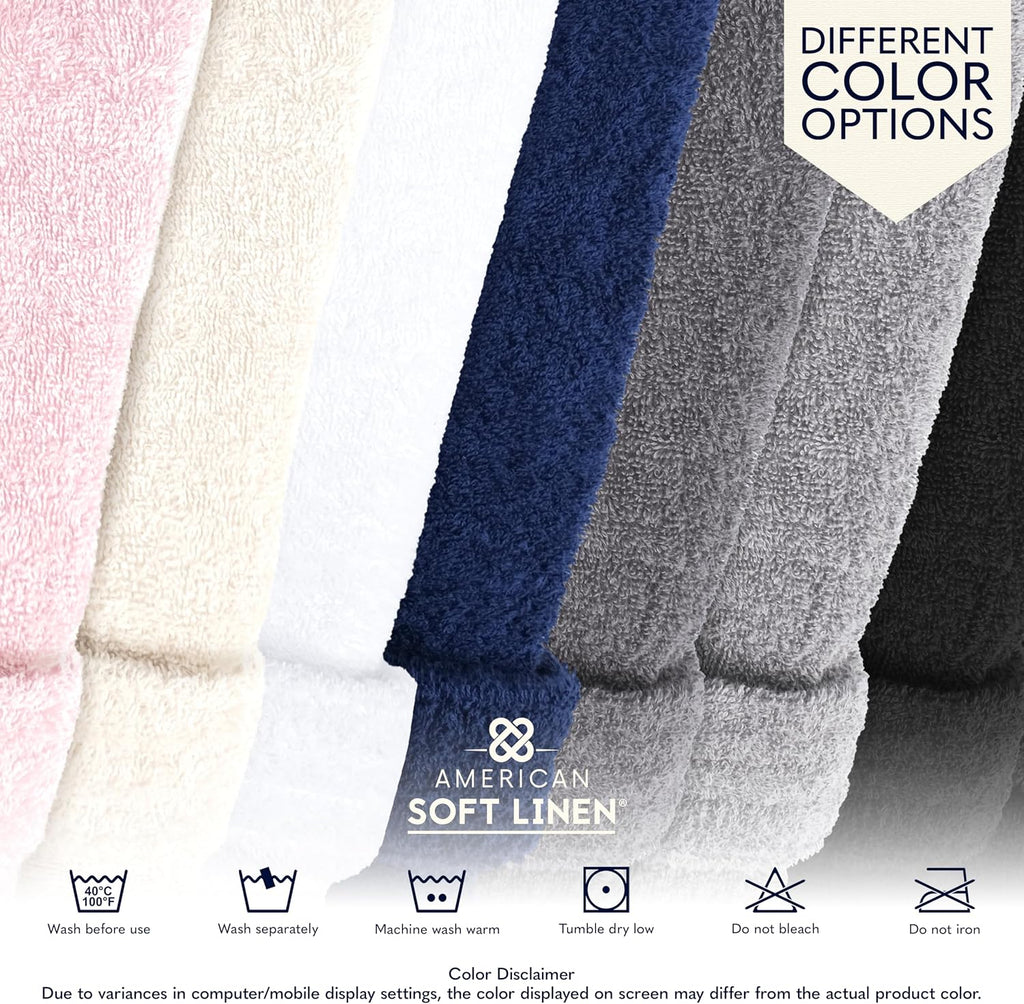 Women's 100% Cotton Terry Bathrobe - Soft, Absorbent, Quick Dry Turkish Robes for Women Quality Housecoat