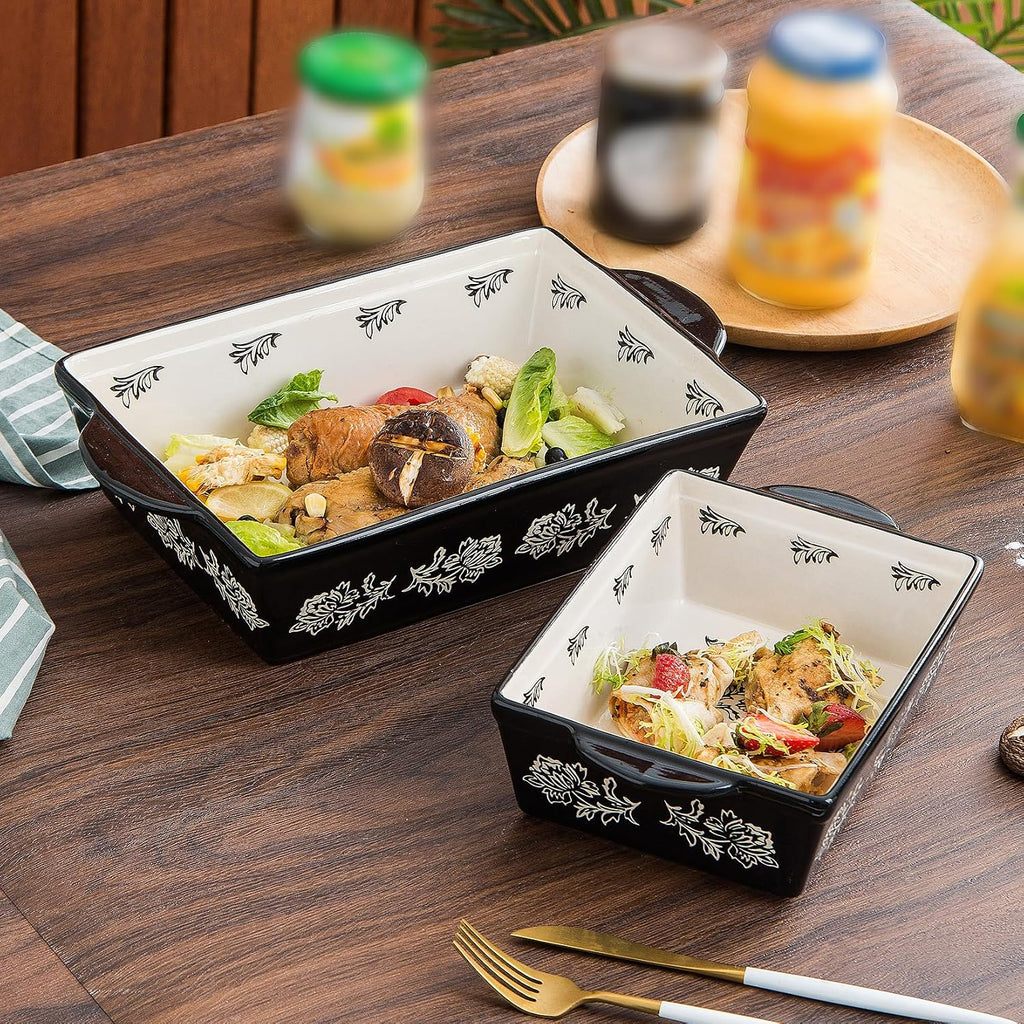 Dish Ceramic Lasagna Pan Casserole Dish 3-Piece Bakeware Sets Dishes Set Dish Set