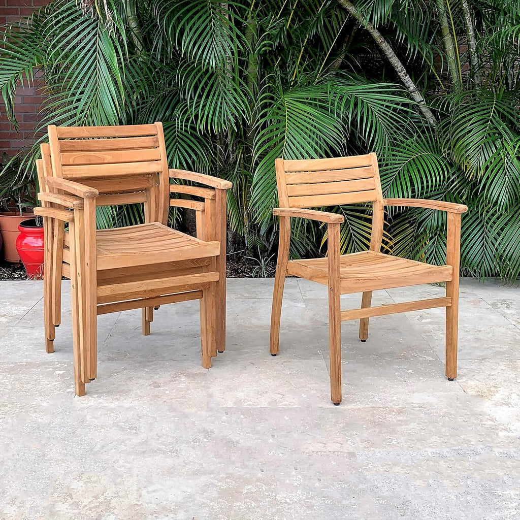 Fairview 9 Piece Teak Double Extendable Oval Dining Set