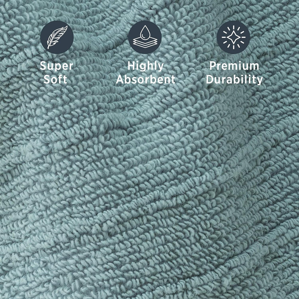James 100% Cotton Towel Set of 6 - Textured Stripe Towels - 6 Piece Set of 2 Bath Towels, 2 Hand Towels, 2