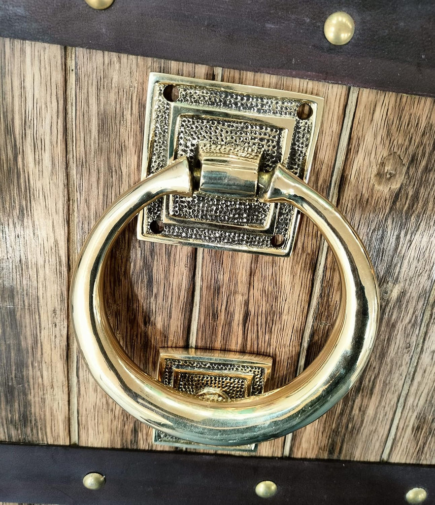 Beautiful Brass Ring Door Knocker Mounting Hardware Home Decoration Smooth Round Shape 5" Diameter Front Door Knocker