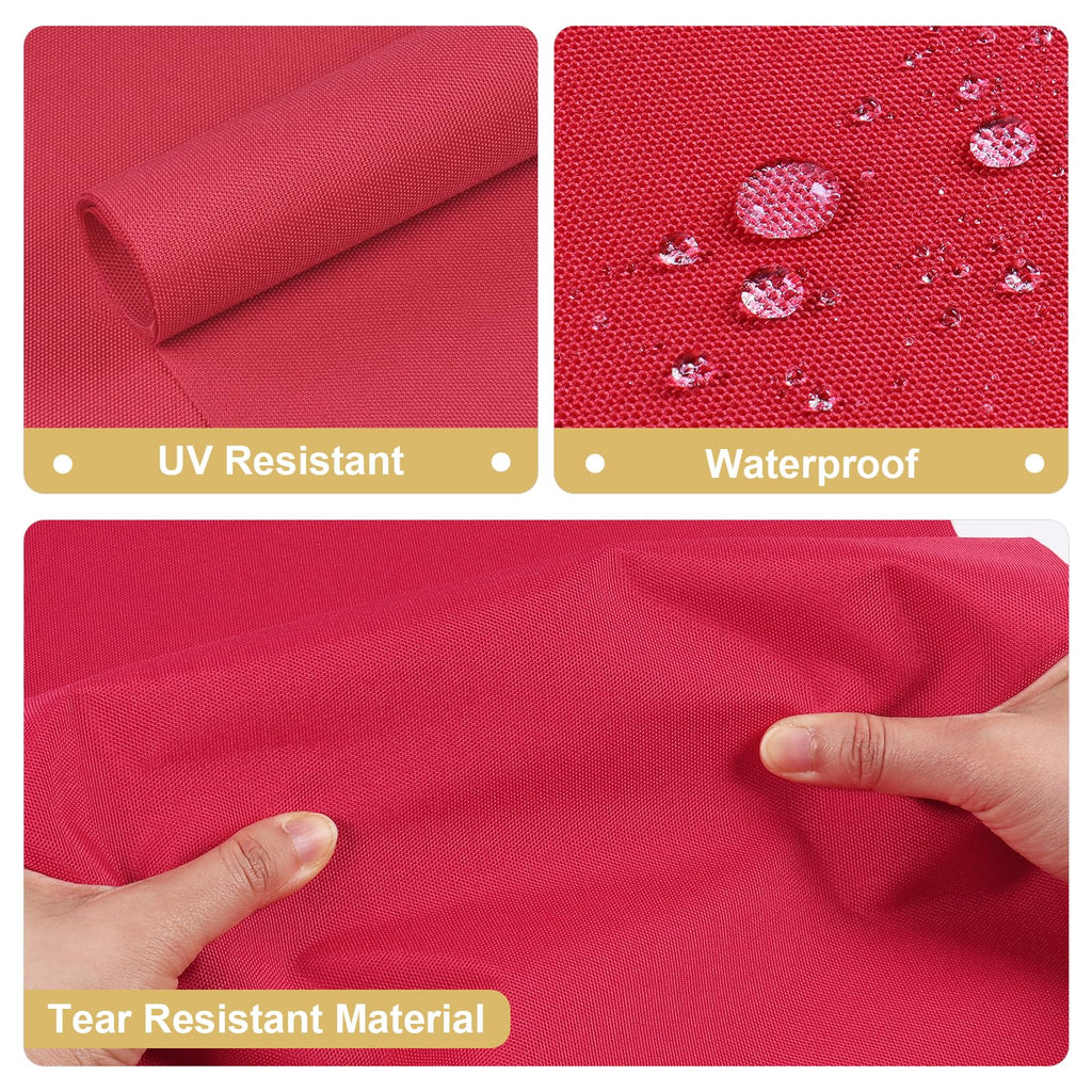 Marine Waterproof Canvas Fabric 60"×360" 600D PU Backing Red
