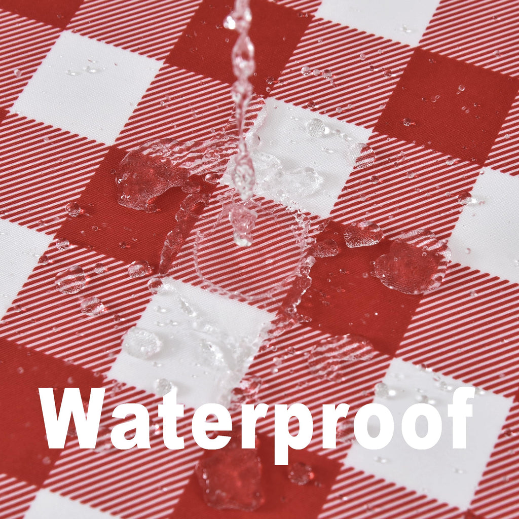Waterproof Checkered Tablecloth Fabric - Rectangle 58x84 Inch Classic Gingham Buffalo Plaid Table Cloth for