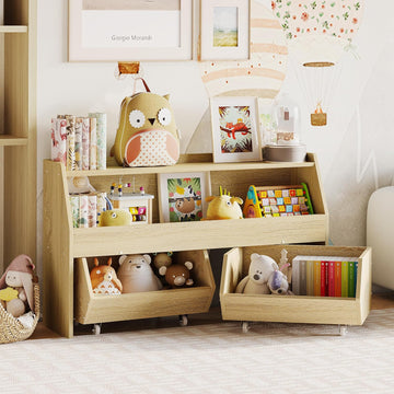 Kids Toy Storage Organizer, Kids Toy Organizer, Playroom Organization | 2 Movable Drawers Encourage Good Organization