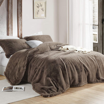 Chunky Bunny - Coma Inducer King Oversized Comforter - Velveteen Brown | Experience Coma Worthy Sleep with Cozy Plush