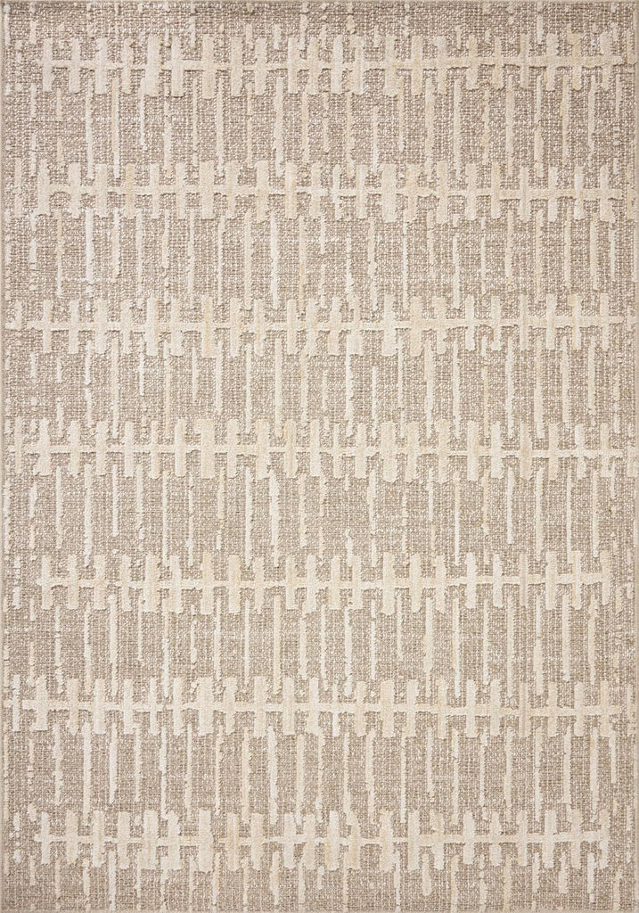 Loloi Amber Lewis Bexley Collection BEX-02 Taupe/Natural 7'-10" x 10' Area Rug Neutral, Textured, Living, Bedroom