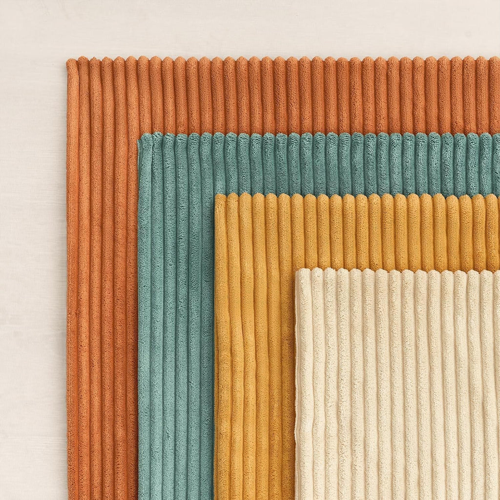 Decorative Throw Pillow Covers Cushion Cases, Set of 4 Soft Velvet Modern Double-Sided Designs, Mix and Match for Boho Farmhouse Fall Home Decor (18x18 inch, Orange/Teal)