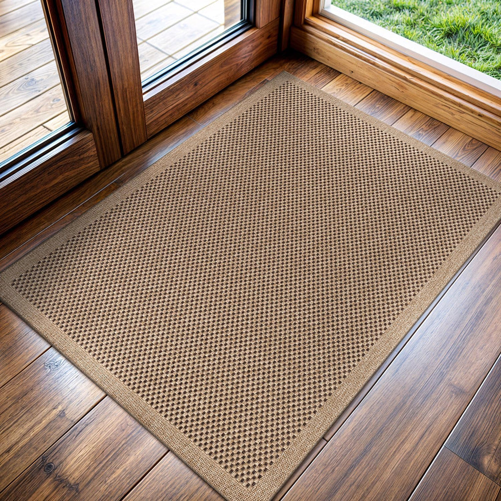 Easy Jute Rug 2x3, Indoor Outdoor Natural Color Fiber Area Rugs