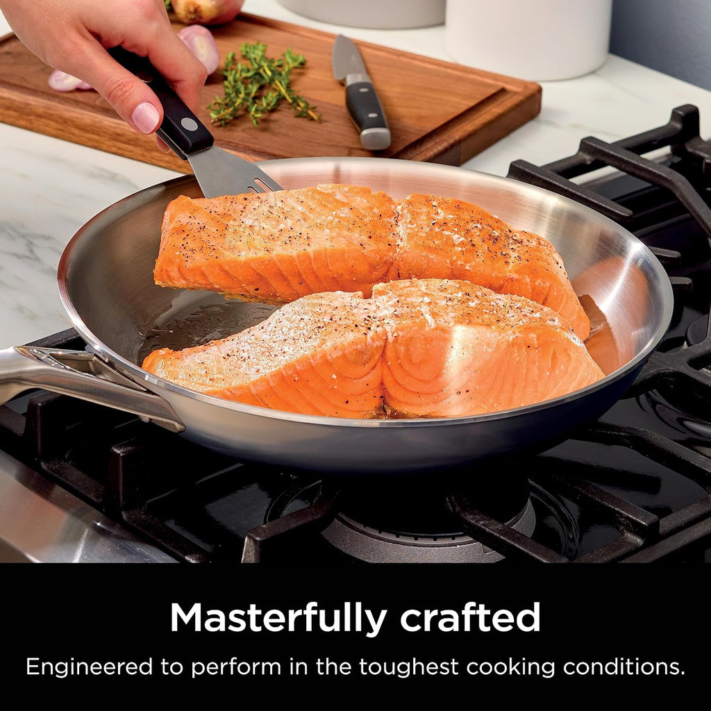 EverClad 7-Pc Stainless Steel Cookware Set, Silver, C99007 | Tri-ply: 18/10 stainless, pure aluminum core. No