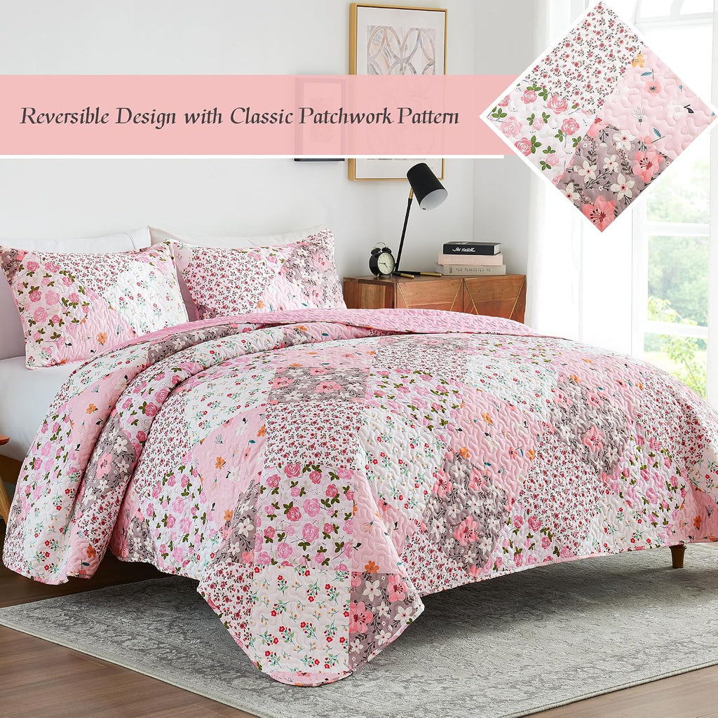 Patchwork Quilt King, Extra Soft Floral Bedspreads