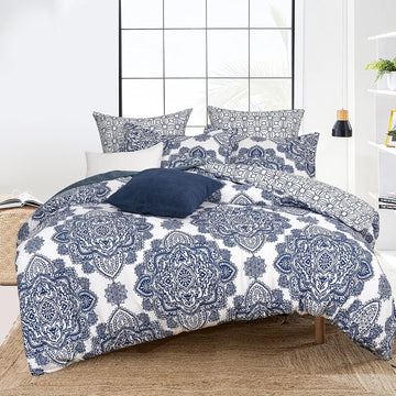 Ultra Soft Paisley Duvet Cover, Printed Bedding Set 3 Pieces, Comfy Farmhouse Pattern Duvet Cover Set with 2
