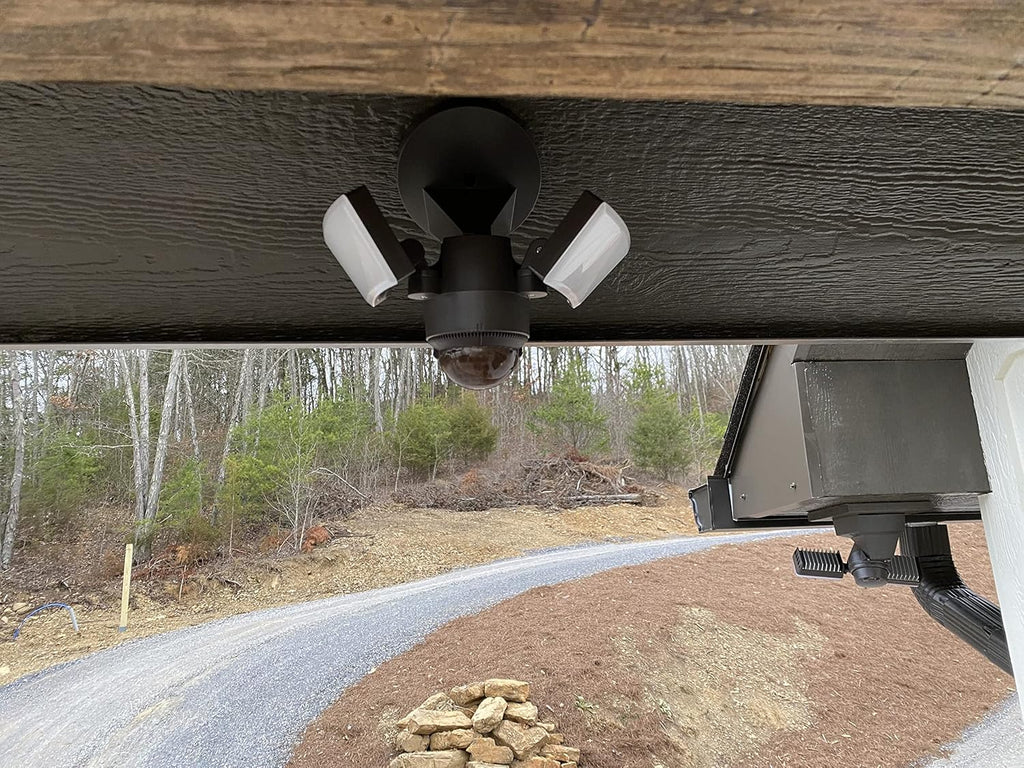 LED Outdoor Motion Sensor Security Floodlight - 1100 Lumens, 180° Detection, Weatherproof Design, Versatile Eave or