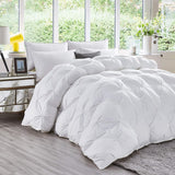Luxurious All-Season Goose Down Feather Fiber Comforter Super King Duvet Insert (120x120)