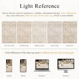 3x5 Beige Area Rug Washable Vintage Neutral Non Slip Distressed Entryway Rugs, Soft Low Pile Retro F