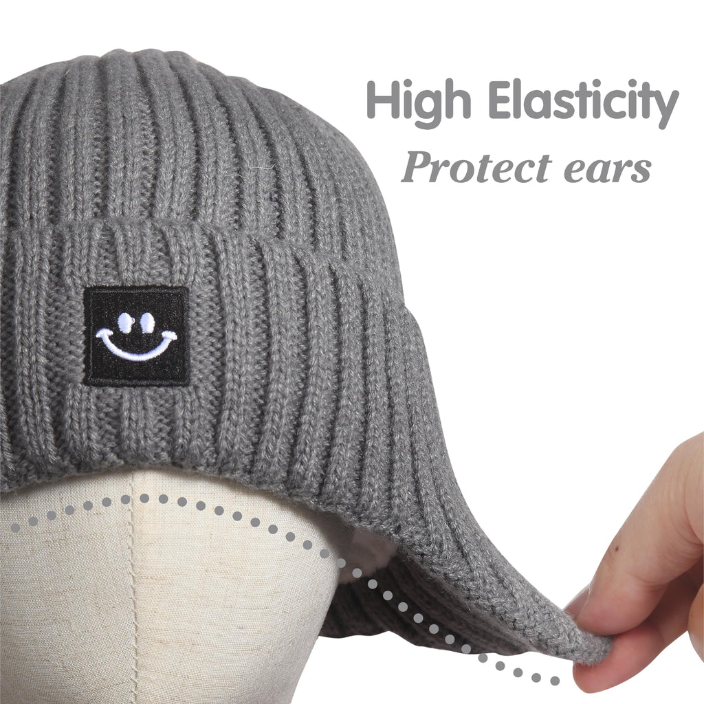 Baby Hat, Black/Gray 2 Pack