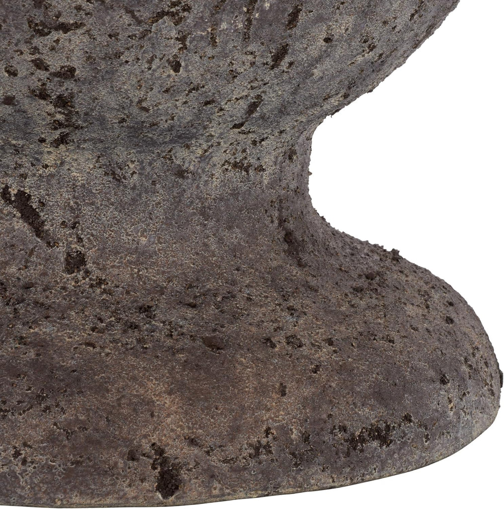 Outdoor - Ella Large Planter Pot with Drainage - Antique Brown Ficonstone Cement - Weather Resistant - Ideal