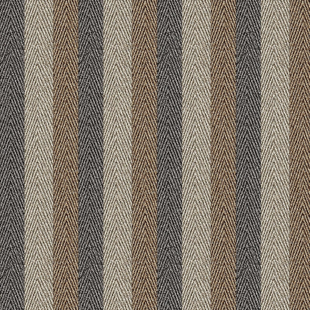 Textured Fabric Wallpaper Peel and Stick Large Size 26"x400" Black/Brown/Grey Stripes Printed Grasscloth Look Wall