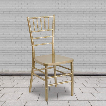 Gold Resin Ballroom Chair, 2-Pack