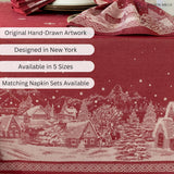 Engineered Jacquard Heavyweight Fabric Table Cloth, Holiday, Winter, and Christmas Tablecloth (Chris