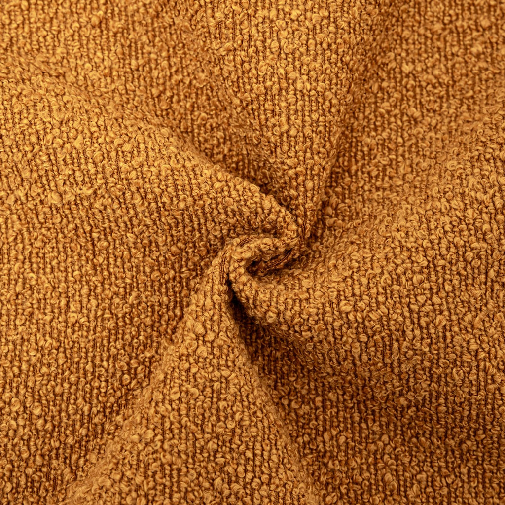 18x18 Terracotta Boucle Throw Pillow Covers with Leather Accent, 2 PC
