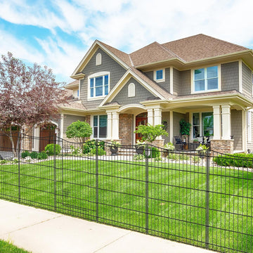 Decorative Garden Fence 12 Panels 26ft(L)×36in(H) Metal Garden Fences with 11 Panels + 1 Gate, Animal Barrier Rabbit
