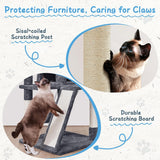 Cat Tree Tower, 40-Inch Condo with Hammock, Oversized Soft Platform, Scratching Board, Basket
