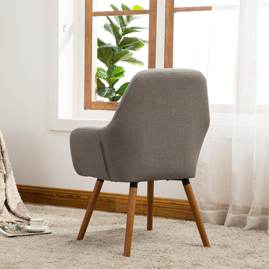 Tuchico Contemporary Fabric Accent Chair,Arm Rest, Gray