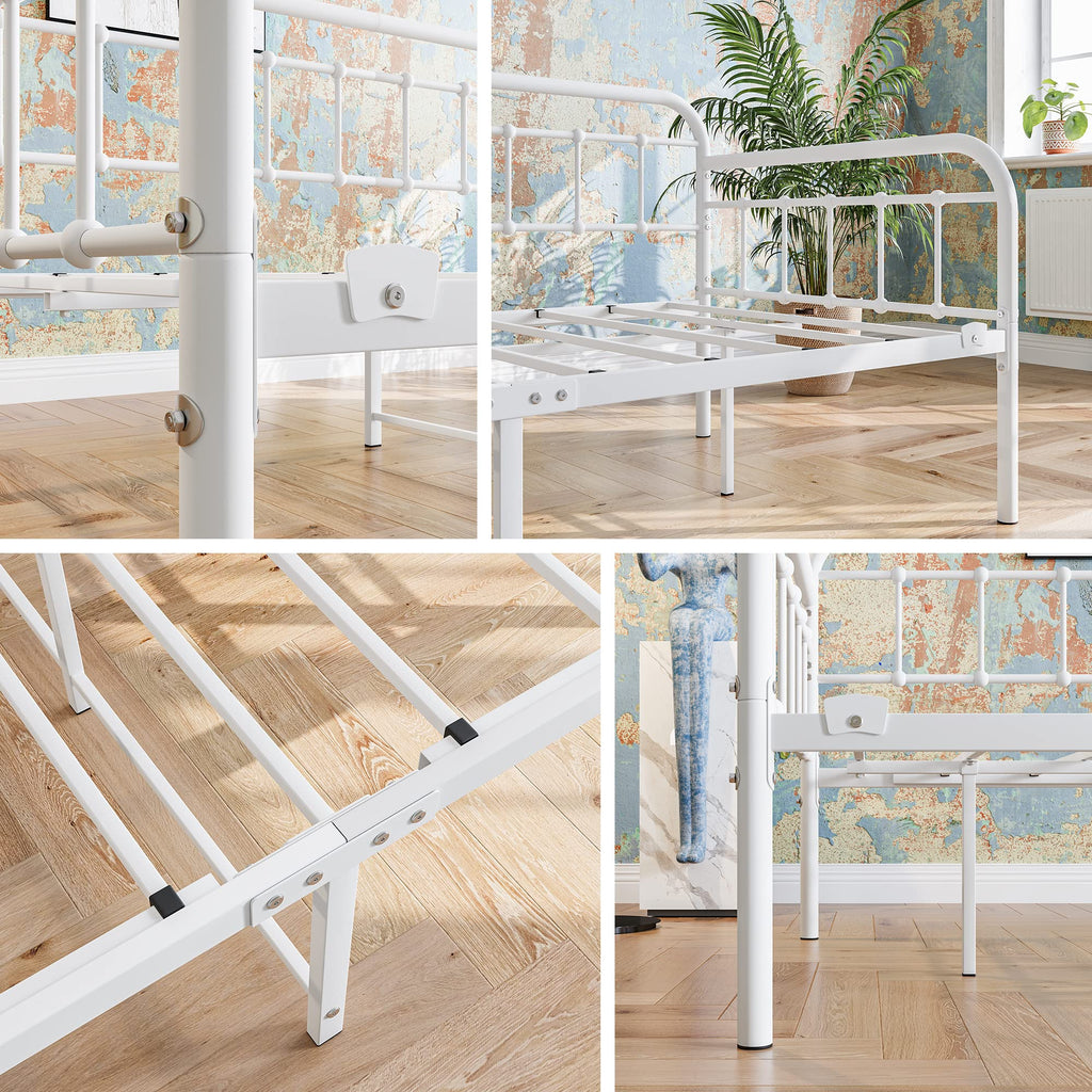 Metal Daybed Frame, Twin Size, White