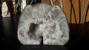 Natural Agate Quartz Geode Book Ends - Made from the Finest Grade Brazilian Agate
