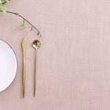 Lux Faux Linen Tablecloth with Slubby Yarn Textured Weaves Wrinkle Free Anti-Shrink Soft Table Cloth